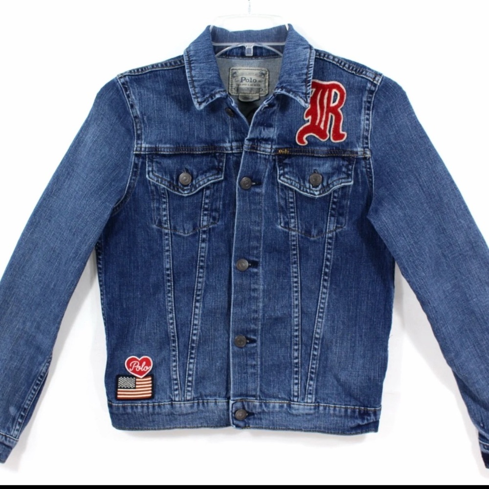 Polo by Ralph Lauren Blue Denim Jacket with Pink Detail - Picture 15 of 16